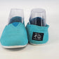 Aqua Light Blue Canvas Slip On Loafers Women 7.5 Casual