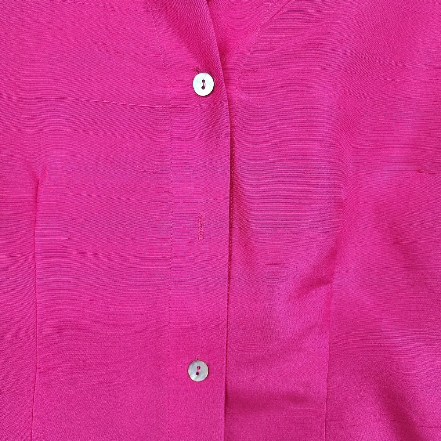 Robbie Bee Silk Blouse Women Small Pink Button Up Long Sleeve Shirt China
