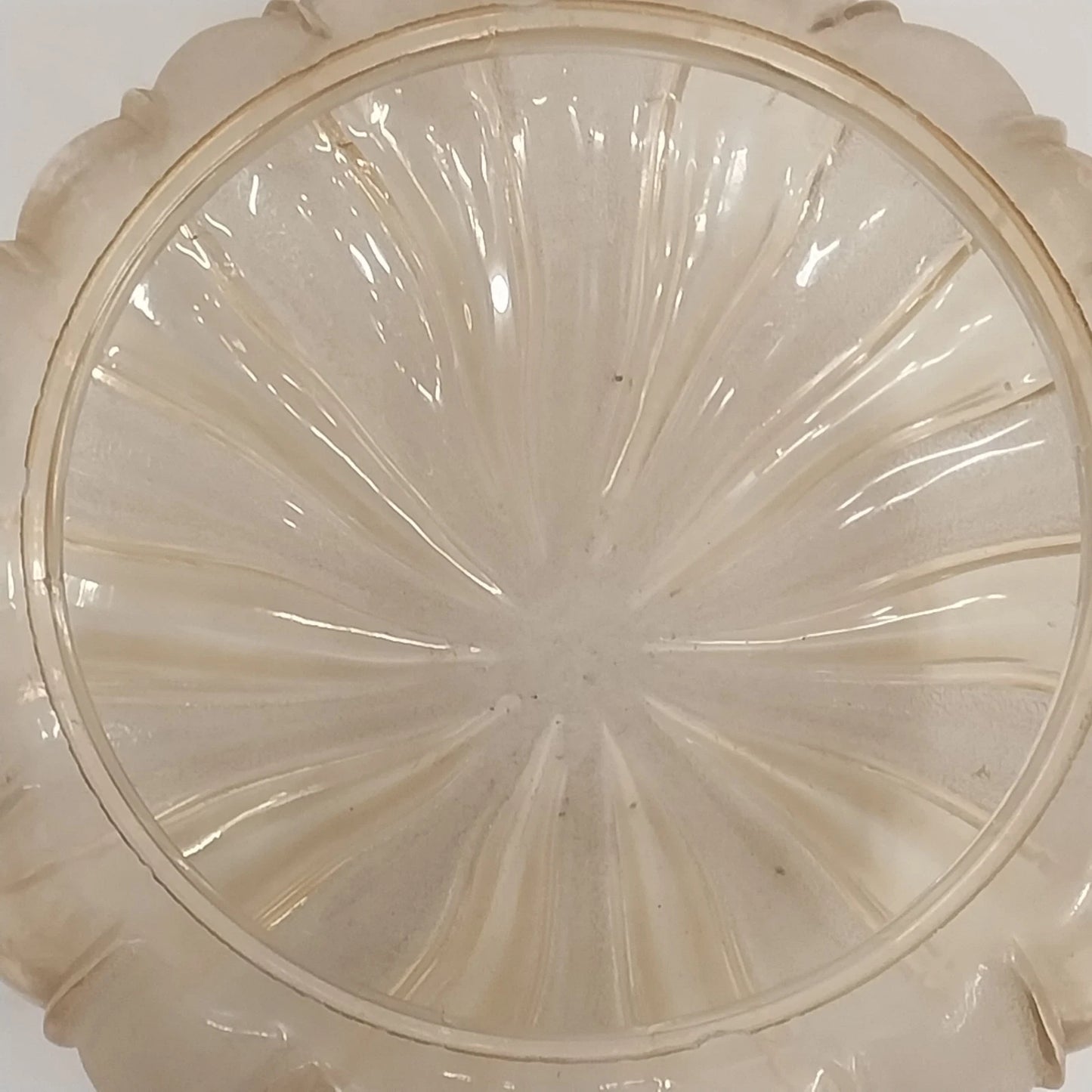 Amber Glass Ceiling Light Shade 12" Ribbed Pumpkin Flush Mount 9" Fitter Vintage