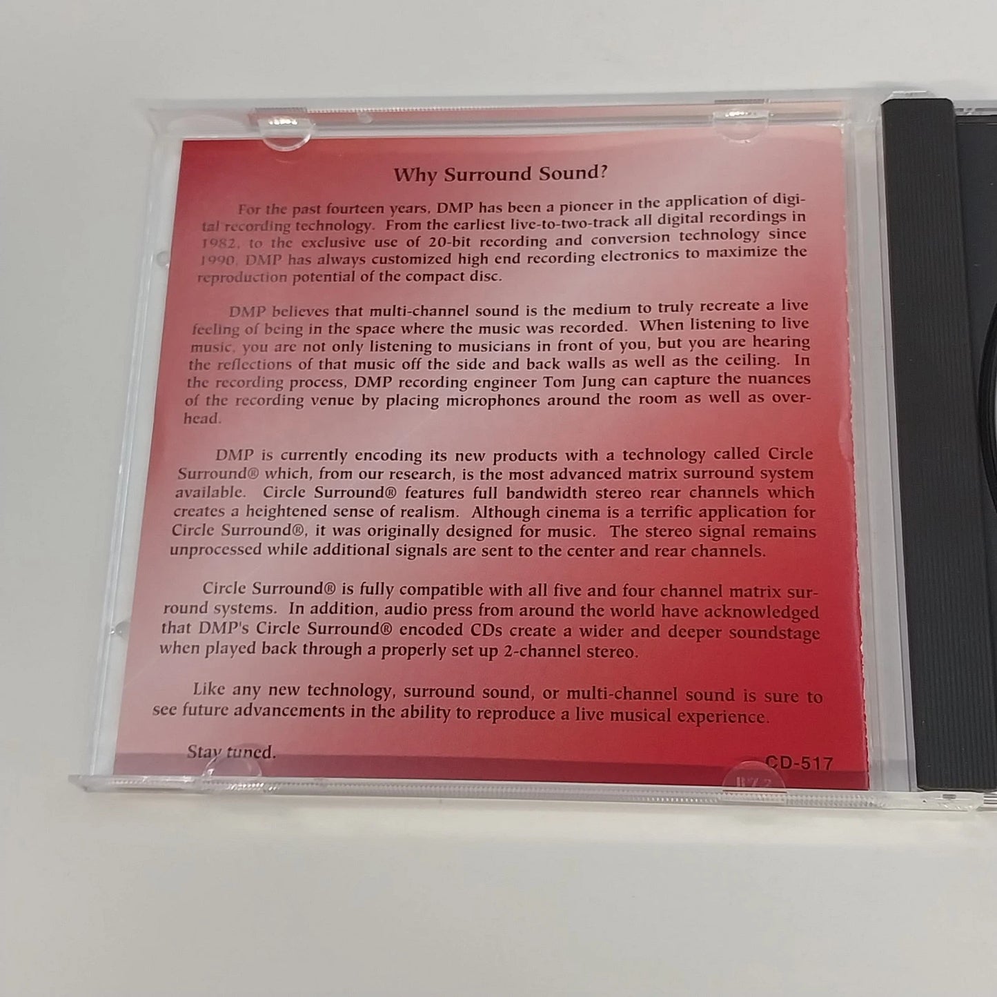 Chuck Loeb Memory Lane CD DMP CD-517 Smooth Jazz Fusion Circle Surround 1996 Vtg