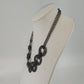 Gunmetal Chain Link Statement Necklace Oversized Circle Runway Fashion Vintage