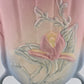 Hull Art Pottery Magnolia Vase 8.5" Pink Blue Matte Winged Handles 1946 USA