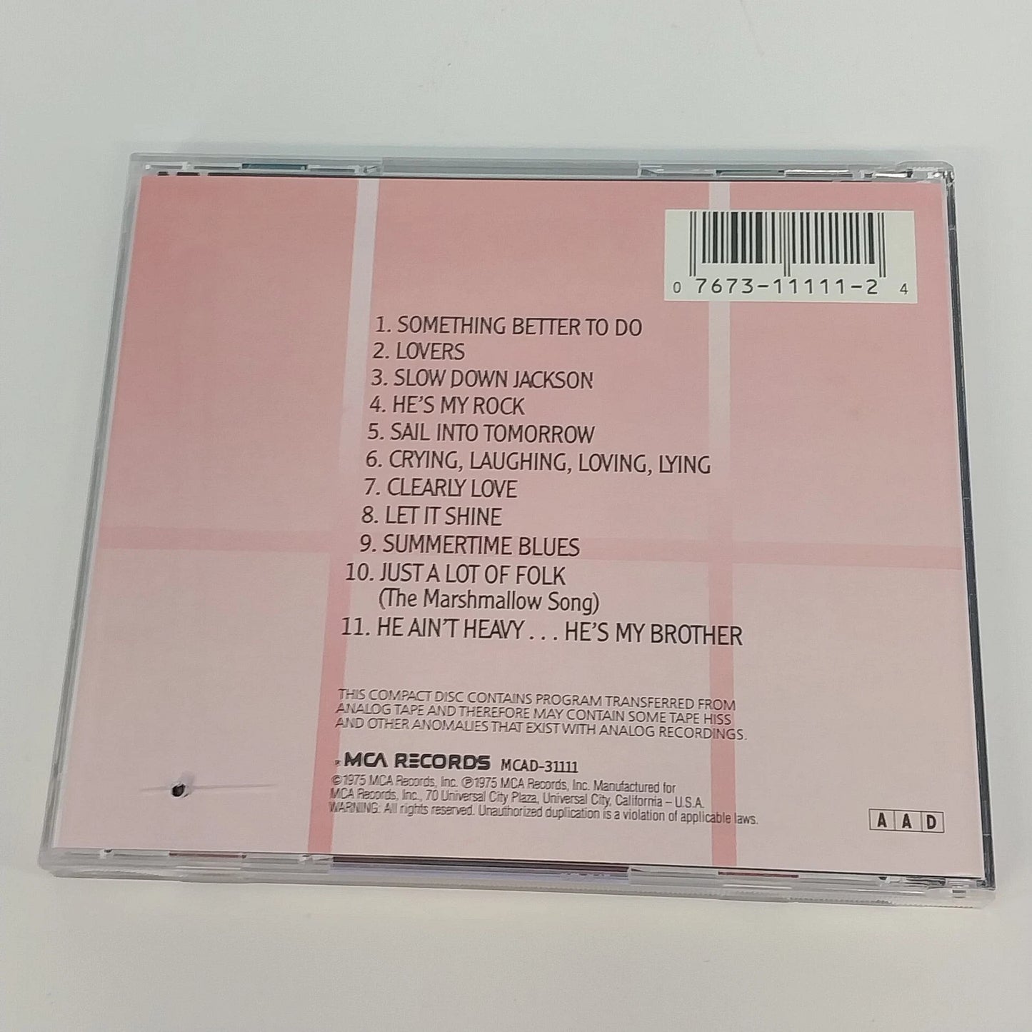 Olivia Newton-John Clearly Love CD 1975 MCA Records Country Pop Soft Rock AAD