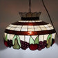 Tiffany Style Stained Glass Fruit Hanging Lamp 20 Inch Leaded Shade