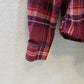 Joe Fresh Women Plaid Shirt Top Red Shades Button Down Long Sleeve Large Pockets