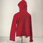 Fashion Bug Red Pullover Hoodie Women Medium 100% Polyester Embroidered Flowers