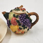Popular Imports 8 pc Miniature Tea Set Fruit Plate TMI/FRT Polystone Resin 1994