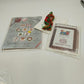 Set of 2 Counted Cross Stitch Kits Banner Christmas Ornaments & Right Track Kit