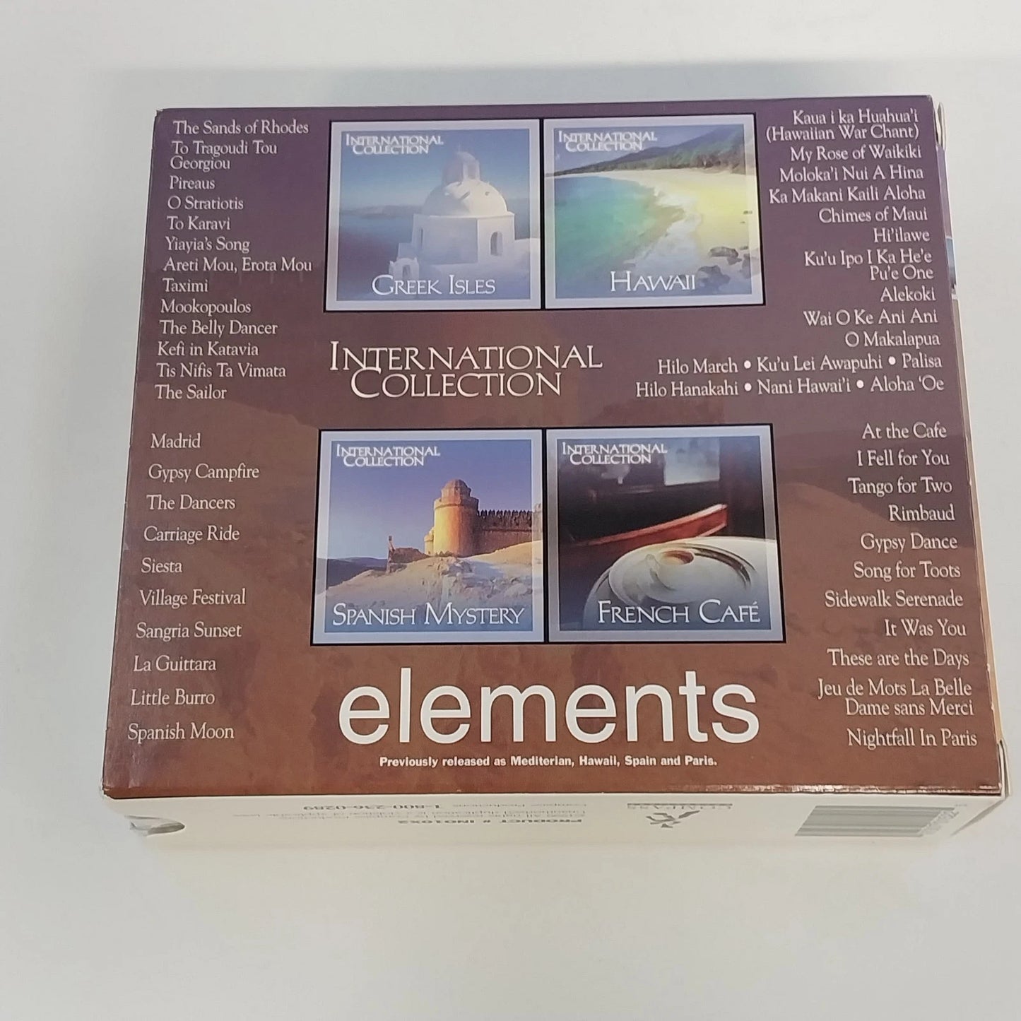 International Collection 4 CD Set Greek Isles Hawaii Spanish French Cafe Sealed