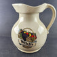 Welch's 64 Oz Pitcher No 7554 USA Vintage Pottery Farmhouse Beige Wide Body EUC