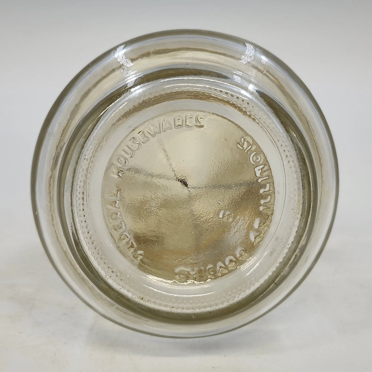 Federal Housewares Glass Food Chopper Yellow Lid Manual 10" Vintage Kitchen Tool