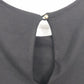 ELFE by Elif Erturk Black Studded Shoulder Top Womens EU 42 Sleeveless Small