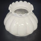 Milk Glass Oil Lamp Shade 8x5.5" Lantern Style Quilted Panel Ruffled Top Vintage