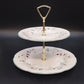 Pfaltzgraff Winterberry Pattern Two Tier Serving Tray 10.5" Stoneware USA