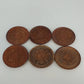 Indian Carved Natural Wooden Coasters Set 6 Floral Rustic Drink Disc 4" Vintage