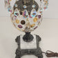 Borske Sklo Waterfall Crystal Marble Globe Brass Table Lamp 36" 3-Way Loevsky