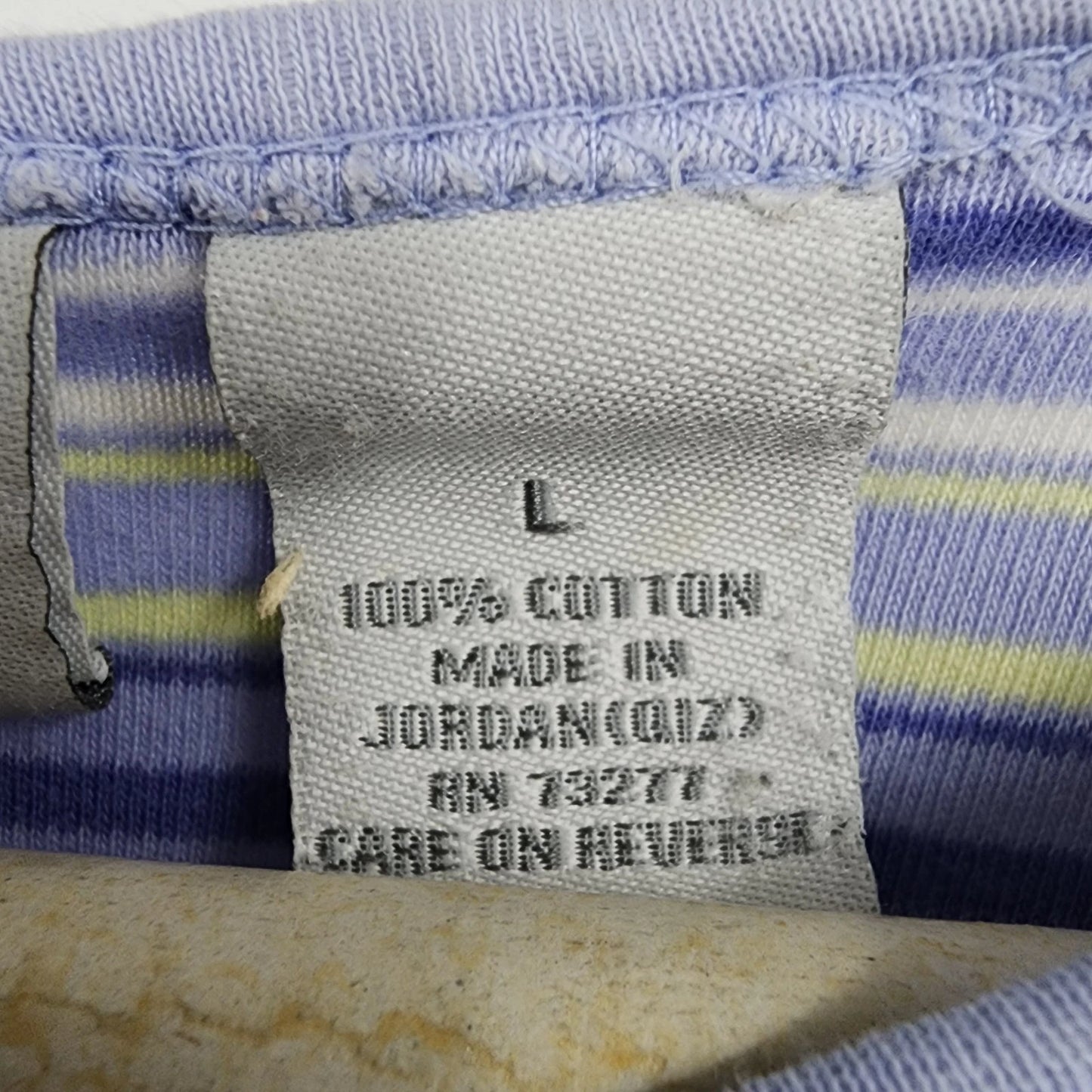 Sonoma Life Style 2 Pc Set Women's L Striped Top Blue Pants Cotton Loungewear