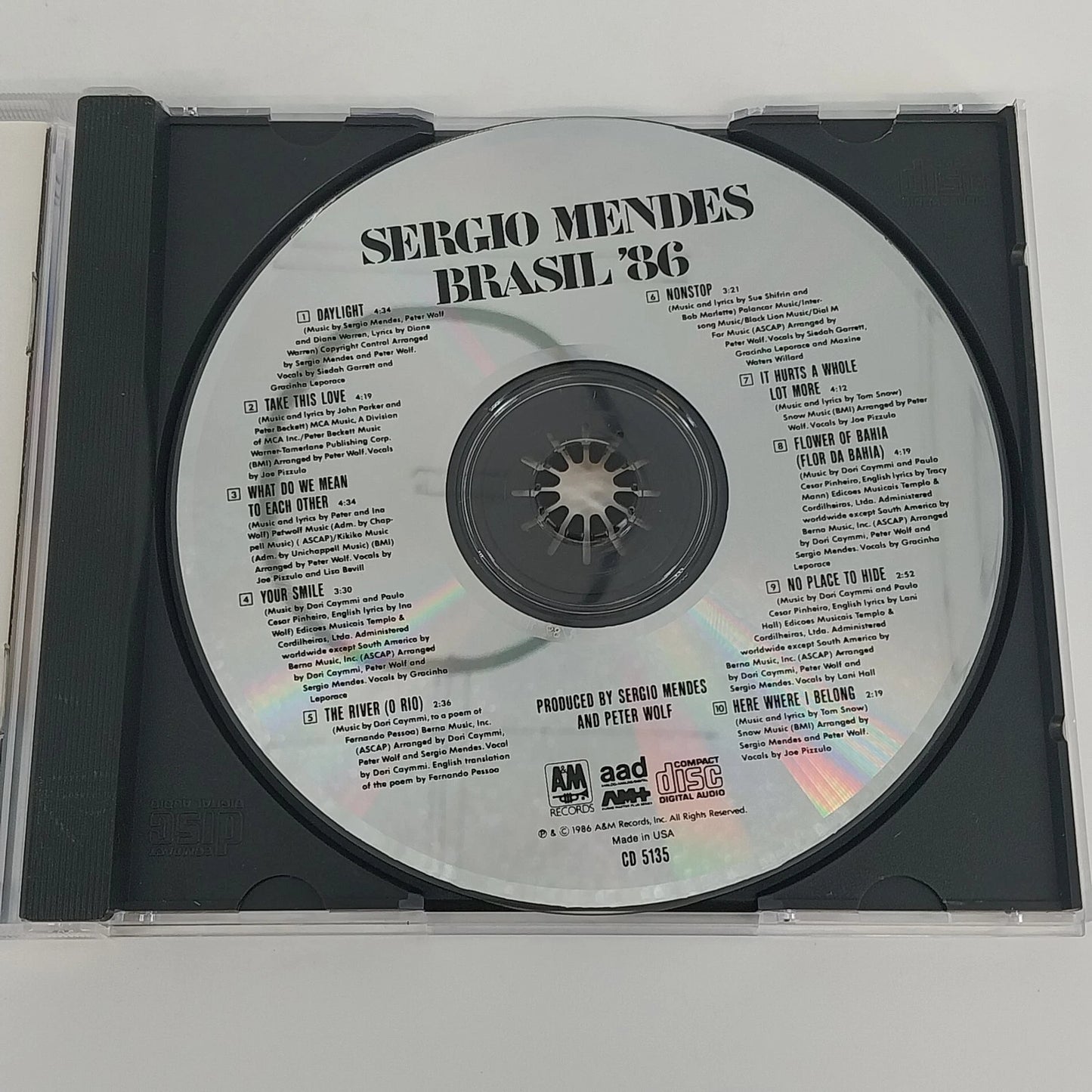 Sergio Mendes Brasil '86 CD Brazilian Jazz Latin Pop World Music A&M Records USA