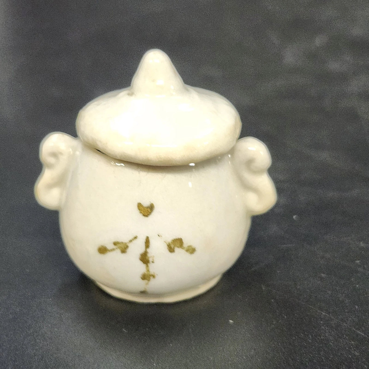 Mini Porcelain Doll Tea Set Creamer Sugar Bowl Lidded Cup Floral 1.5" Vintage