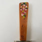Butter Cheese Knife Hand Painted Bakelite Handle Pink Flowers 5¾" Stainless Vtg