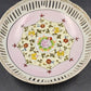 Asian Hand-Painted Porcelain Bowl Lace Cut Floral Trinket Dish Gold Trim 7.5"