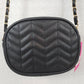 Rampage x-Body Ladies Shoulder Bag Quilted Black & Chain Strap Zipper Closure
