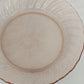 Fortecrisa Pink Swirl Ribbed Glass Coupe Soup Bowl 8.5” MCM Tableware Mexico Vtg