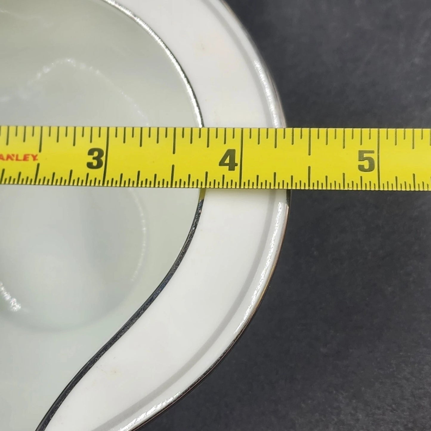 Noritake Crest 8 oz Creamer Lily of the Valley 5421 Platinum Trim Vtg Fine China