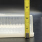 Clear Acrylic Lucite Tissue Box Cover Starburst Diamond 10.5" White Base MCM Vtg