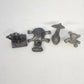 Pewter Figurine Lot 4 Whale Hippo Teddy Bear Sailing Ship Sculpted Animals Vtg