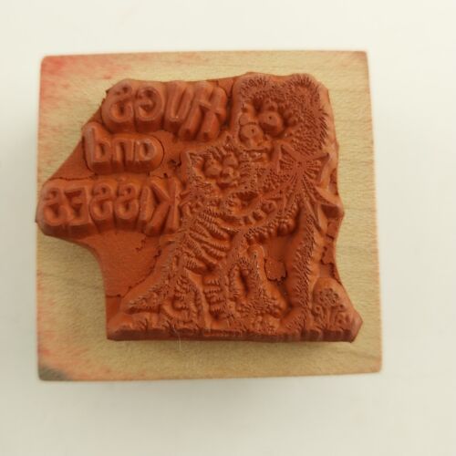 Lot of 4 Animal Rubber Stamps Lion King Beatrix Potter Mice Wood Mounted