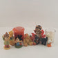 10 Piece Halloween Miniature Figures w 2 Candles Plus Bears Mice Cats Scarecrow