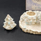 4 Piece Mini Tea Set Cracker Barrel Santa & Snowman Christmas Holiday Glitter
