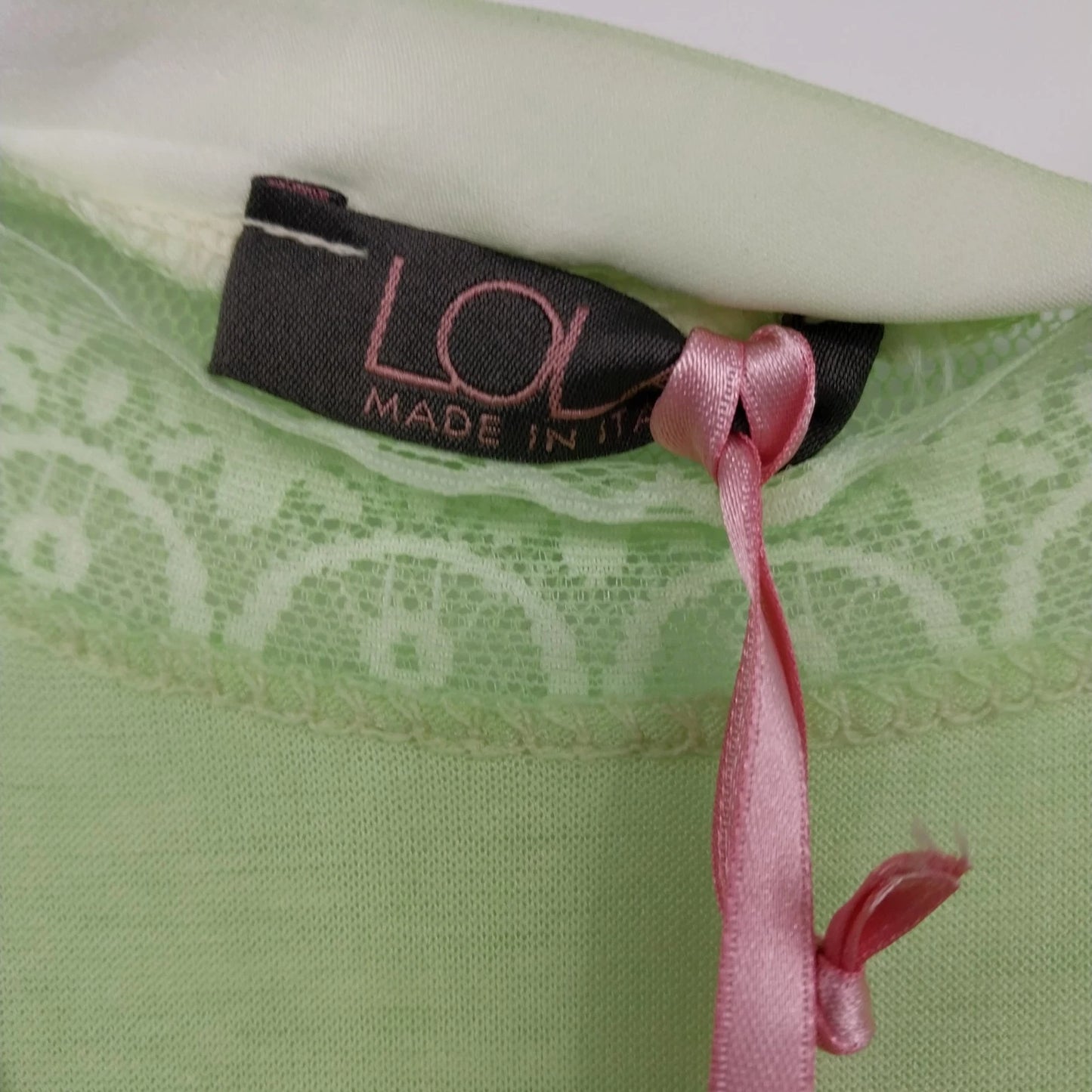 LOLA Italia Green Mesh Dress Sheer Top Womens Boho Outfit Set