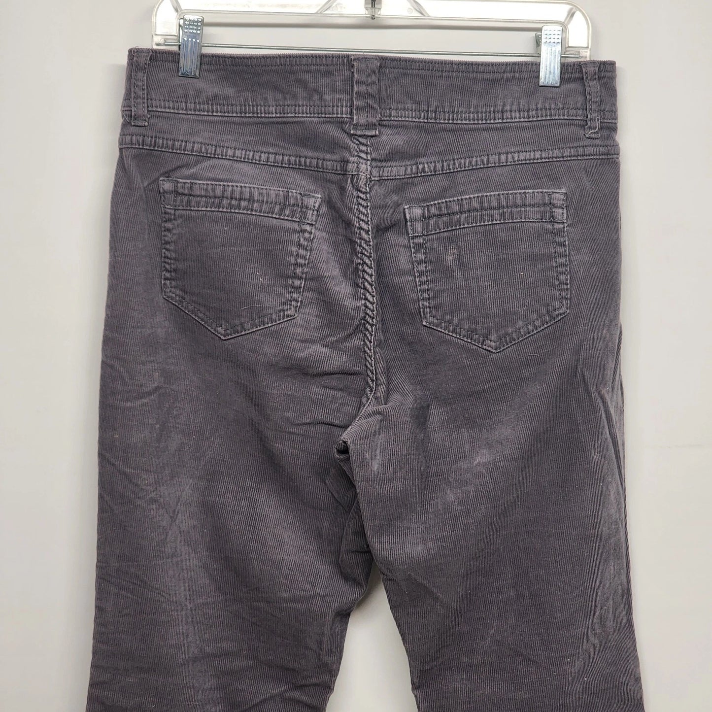 Relativity Grey Corduroy Bootcut Flare Pants Women Soft Stretch
