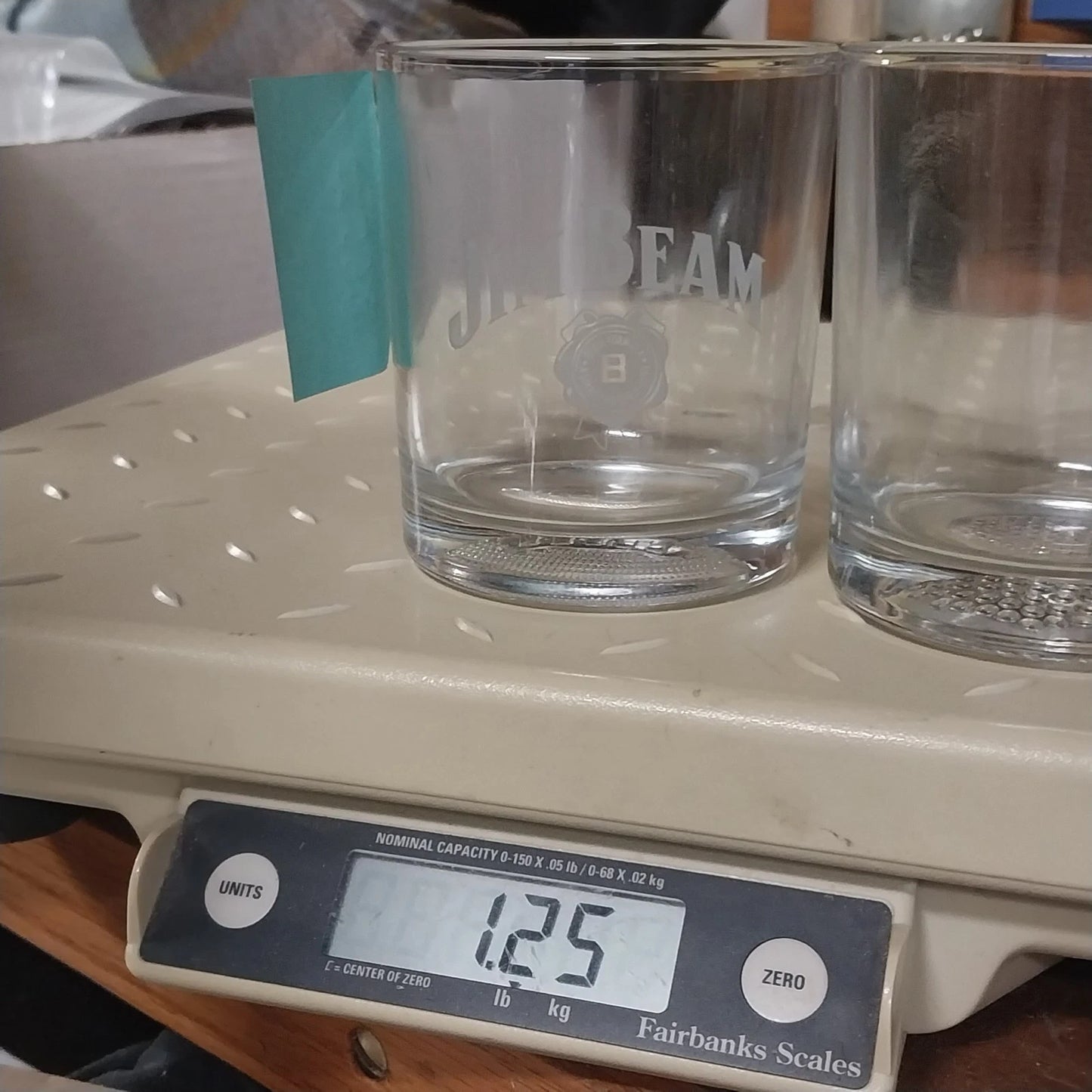 Vintage Jim Beam Etched Whiskey Rocks Glasses Golf Football Pair