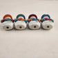 Avon Snowman Spelling Blocks 2003 Christmas Set of 8 JOY NOEL HOLY HOPE Ceramic