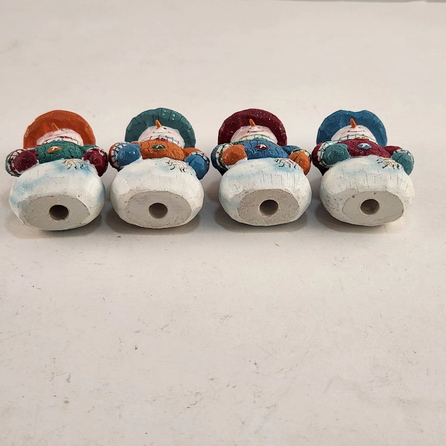 Avon Snowman Spelling Blocks 2003 Christmas Set of 8 JOY NOEL HOLY HOPE Ceramic