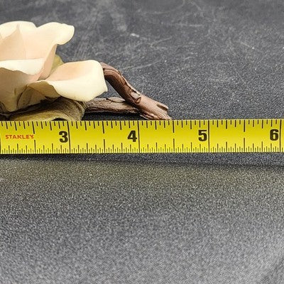Napoleon Capodimonte Porcelain Rose Blush Pink Flower Figurine Italy Collectible