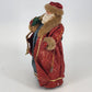 Clothtique Possible Dreams Santa Claus Paper Mache Outfit Green Bag of Toys 10"
