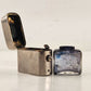 Stainless Travel Pocket Inkwell with Bottle Vintage Latch Lock Glass Bottle 2"