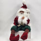 Santa Shelf Sitter Figurine with Puppy on his Shoulder Vest & Coat w Sweatpants