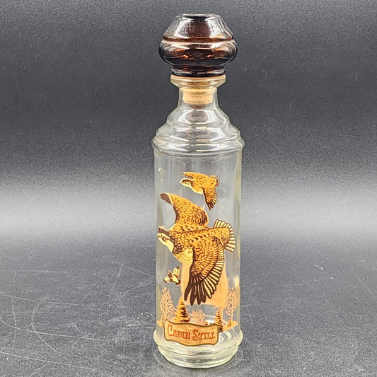 Cabin Still Whiskey Empty Decanter Sportsman Collection Covey of Quail Cork Top