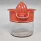 Gemco Citrus Juicer Orange Plastic Reamer Clear Glass Jar USA Manual Squeezer