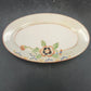 Vintage Japan porcelain oval serving dish with hand-painted floral design