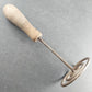 Spiral Metal Masher Wisk Round Flat Vintage Metal Wood Handle Ricer Kitchen