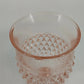 Indiana Glass Diamond Point Pink Depression Goblets Glassware Set of 4 Vtg Chip