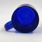 2 Cobalt Blue Coffee Mug Cups 12 oz Etched Running Wolves France