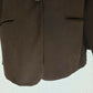 Briggs Womens 12-P Soft Brown Polyester Button Up Blazer Jacket Shoulder Pads