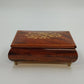 MAPSA Swiss Musical Movement Box Edelweiss Brass Wood Lacquer Music Jewelry Box